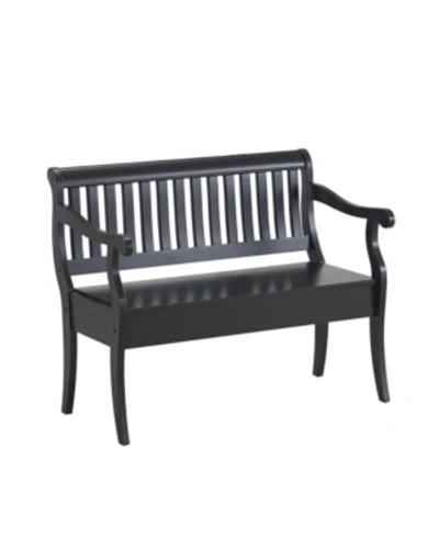 Shop Carolina Classics Miranda Storage Bench In Black