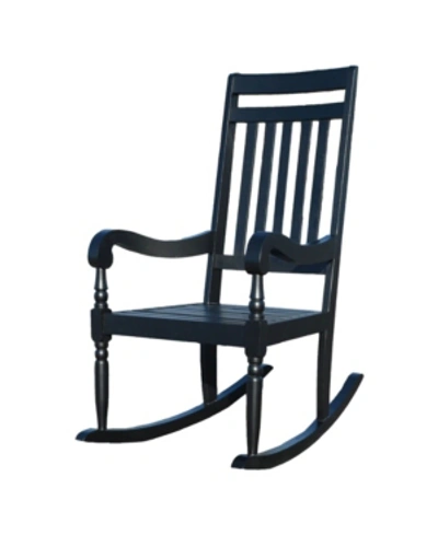 Shop Carolina Classics Madison Slat Rocker Chair In Black