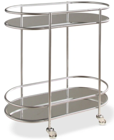 Shop Abbyson Living Cliver Bar Cart In Silver
