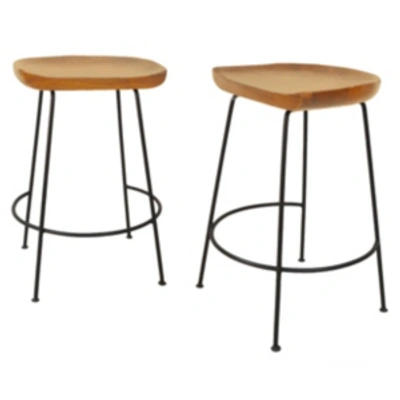 Shop Carolina Classics Palmetto Counter Stool (set Of 2) In Natural