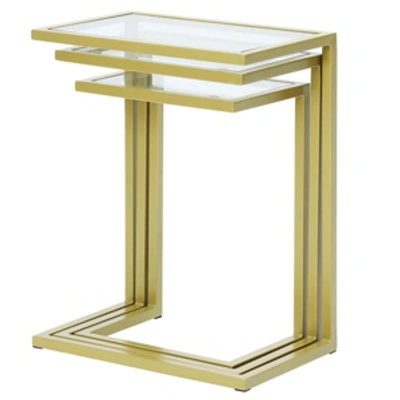 Shop Carolina Classics Eleana Glass Nesting Tables In Gold