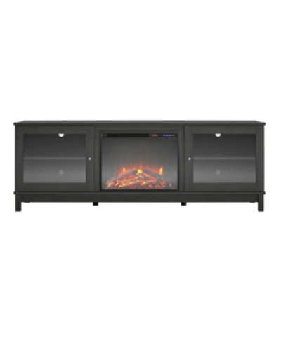 Shop A Design Studio Mcnair Fireplace Tv Stand For Tvs Up To 70" In Black