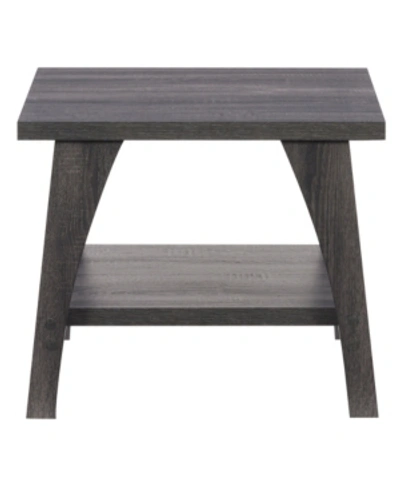 Shop Corliving Hollywood Side Table With Lower Shelf In Dark Gray