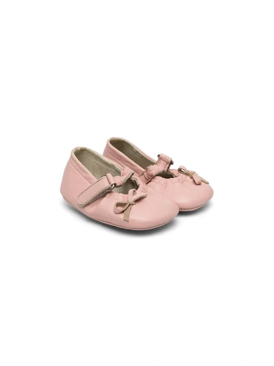 Shop Pèpè Bow-embellished Ballerina Shoes In Pink