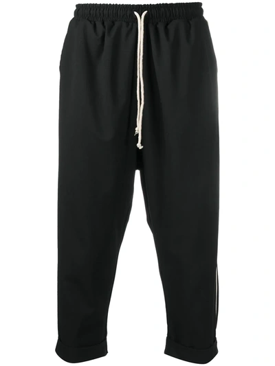 Shop Alchemy Dropped-crotch Drawstring Trousers In Black