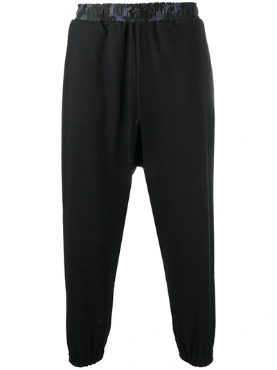 Shop Alchemy Elasticated Dropped-crotch Trousers In Black