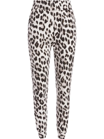 Shop Alice And Olivia Nyc Leopard Print Track Trousers In White