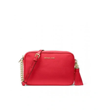Shop Michael Kors Bright Red Ginny Medium Crossbody Bag