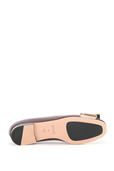 Shop Bally Jackie Ballet Flats In Red,pink,black