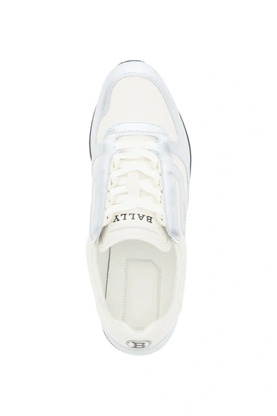 Shop Bally Gavinia Sneakers In White,silver