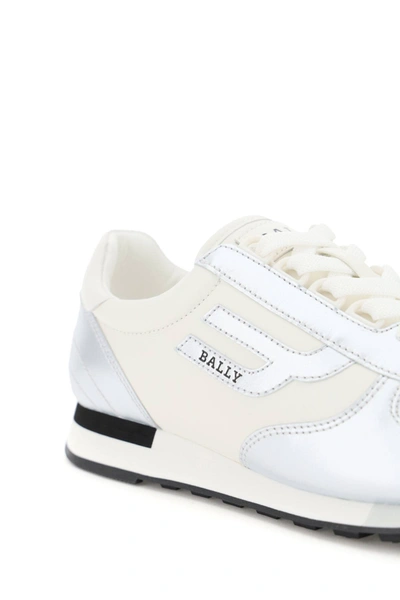 Shop Bally Gavinia Sneakers In White,silver