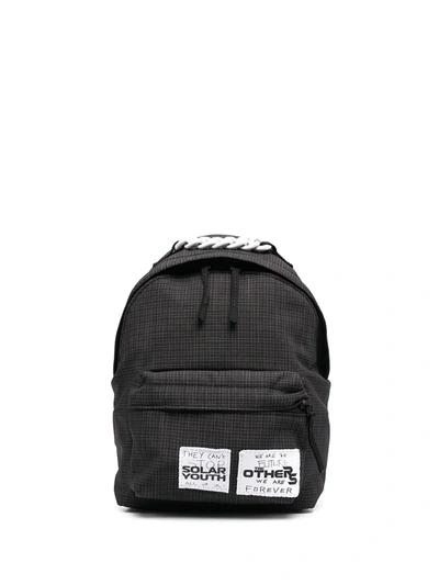 Shop Eastpak X Raf Simons Pak'r® Xs Small Check Backpack In Grey