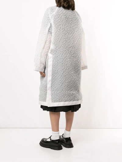 Shop Cecilie Bahnsen Sheer Textured Coat In White