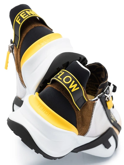 Shop Fendi Flow Low-top Sneakers In White