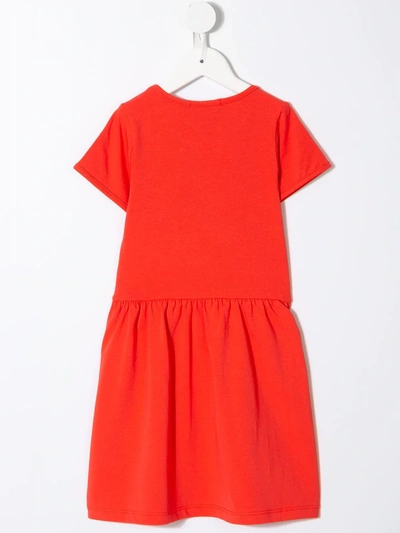 Shop Aigner Logo Print Short-sleeve Dress In Red