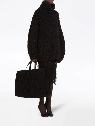 Shop Dolce & Gabbana Embellished Pencil Skirt In Black