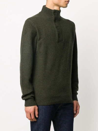 Shop Barbour High-neck Sweater In Green