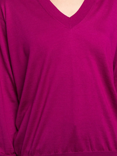 Shop Cruciani V-neck Cashmere Jumper In Pink