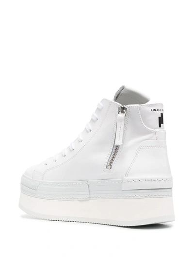 Shop Cinzia Araia Platform High-top Sneakers In White