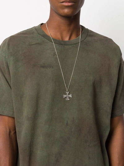 Shop Enfants Riches Deprimes Cross Pendant Necklace In Silver