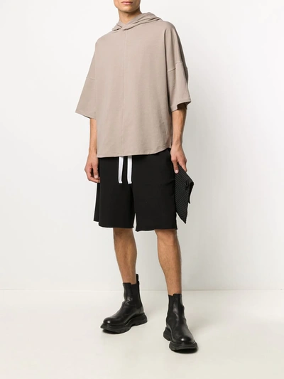 Shop Alchemy Hooded Short-sleeve T-shirt In Brown