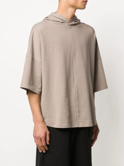 Shop Alchemy Hooded Short-sleeve T-shirt In Brown