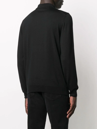 Shop Hugo Boss Logo-embroidered Sweatshirt In Black