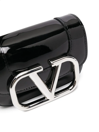 Shop Valentino Vlogo Belt Bag In Black