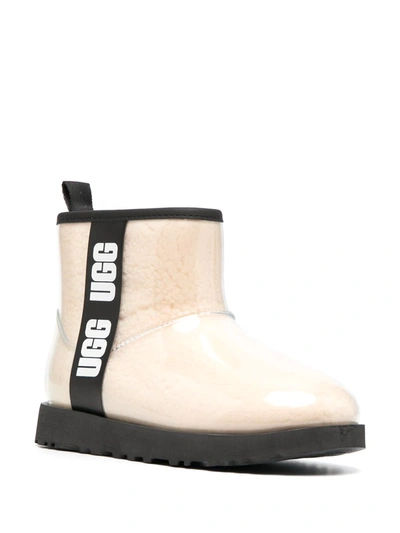 Shop Ugg Classic Clear Mini Ankle Boots In Neutrals