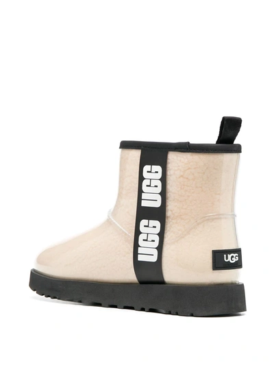 Shop Ugg Classic Clear Mini Ankle Boots In Neutrals