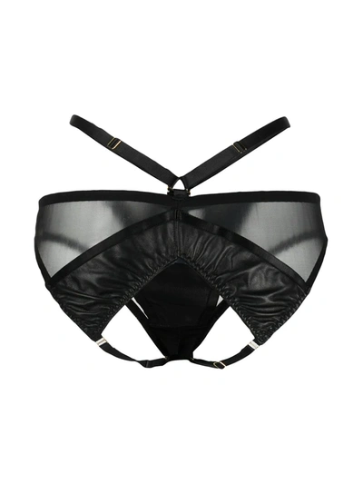 Shop Something Wicked Mia Ouvert Briefs In Black