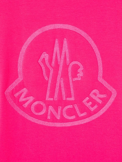 Shop Moncler Logo-embroidered Sweatshirt In Pink