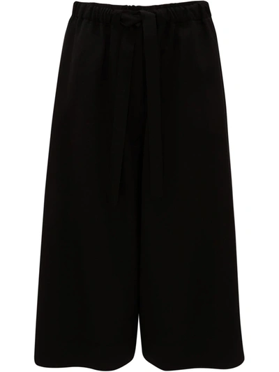 Shop Jw Anderson Wide Leg Shorts In Black