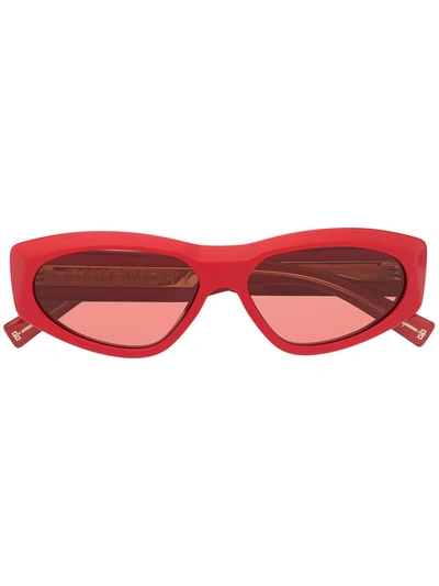 Shop Givenchy Red Aviator Sunglasses
