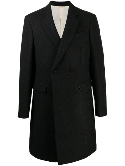 Shop Raf Simons Double-breasted Coat In Black