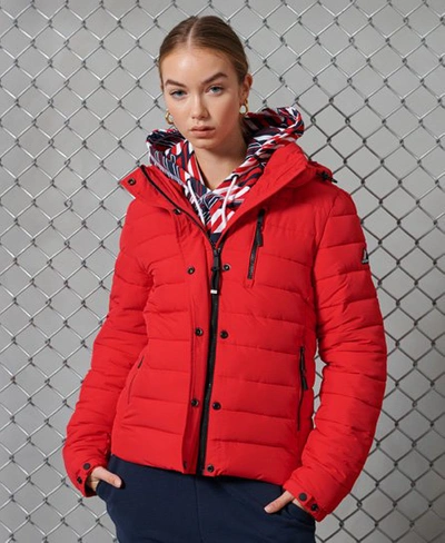 Shop Superdry Classic Fuji Padded Jacket In Red