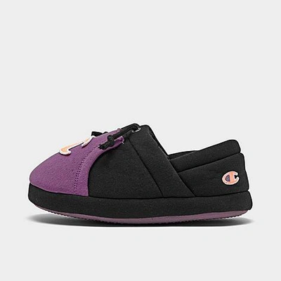 Shop Champion Girls' Little Kids' University Ii Colorblock Slippers In Purple/black