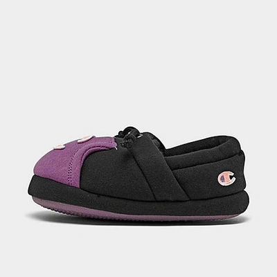 Shop Champion Girls' Toddler University Ii Colorblock Slippers Shoes In Purple/black