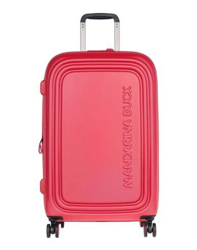 Shop Mandarina Duck Wheeled Luggage In Red