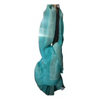 Pre-owned Loewe Blue Cotton Scarf