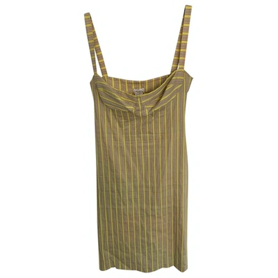 Pre-owned Collette Dinnigan Mini Dress In Yellow