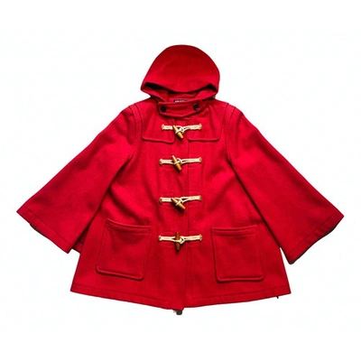 Pre-owned Gloverall Wool Dufflecoat In Red