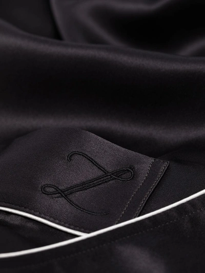 Shop Zimmerli Long Silk Robe In Black