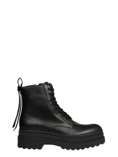Shop Red Valentino Combat Boot In Black