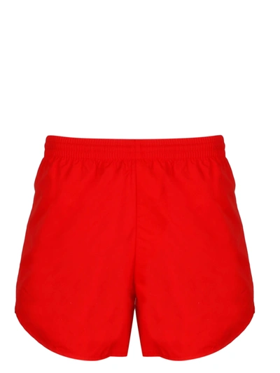 Shop Balenciaga Running Shorts In Red