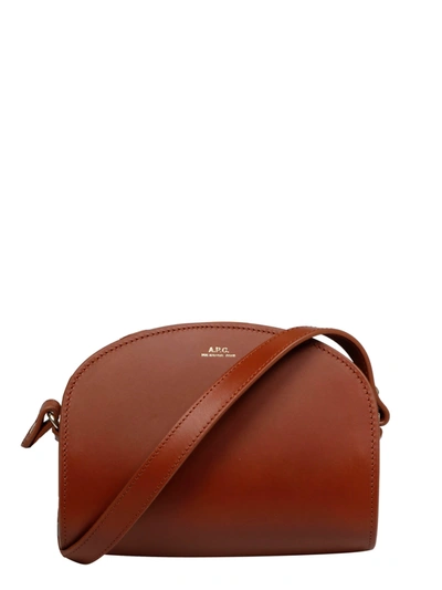 Shop Apc Sac Demi Lune Mini In Brown