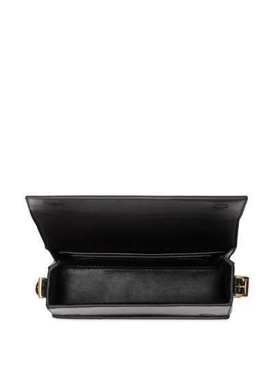 Shop Burberry Grace Small Leather Shoulder Bag In Black