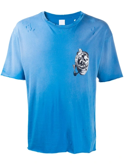 Shop Alchemist Flares N Slippers Cotton T-shirt In Blue