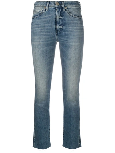 Shop 3x1 Stonewashed Skinny Jeans In Blue