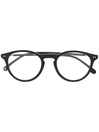 Shop Carrera Round Frame Glasses In 黑色